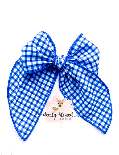 USA- Plaid tie bow