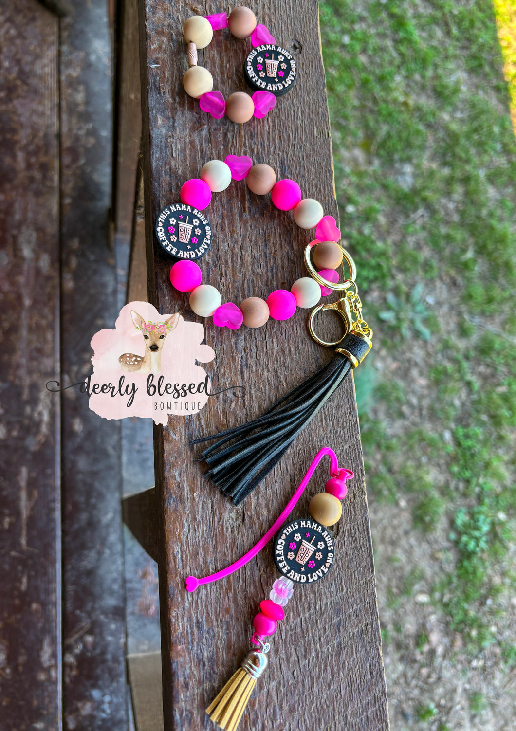 Mama runs on coffee and love accessories