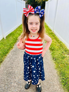 USA- Stars & Stripes puff bows