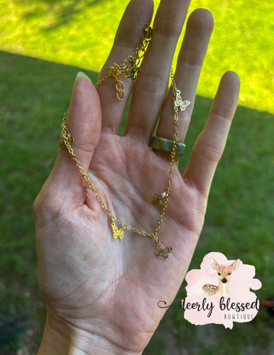 Butterfly anklet