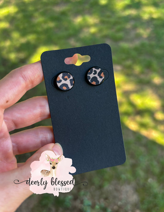 Leopard studs