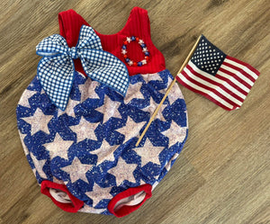 USA- Plaid tie bow