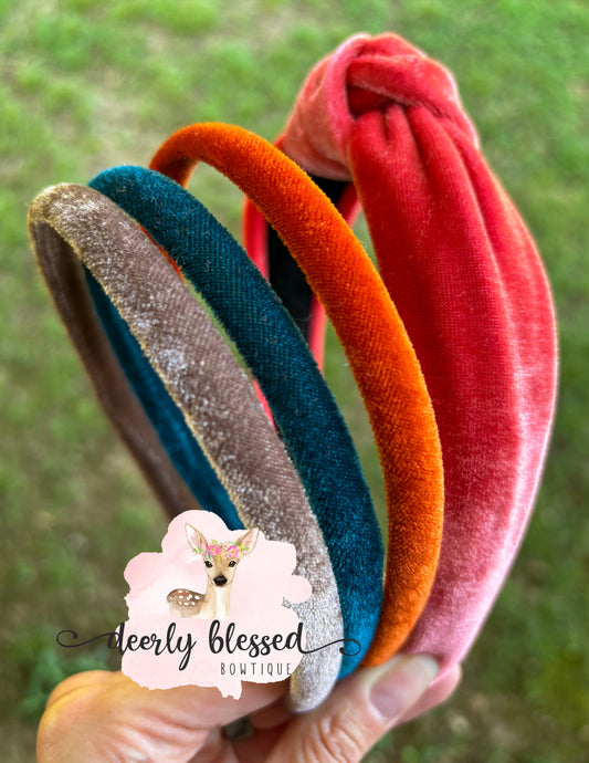 Velvet headbands