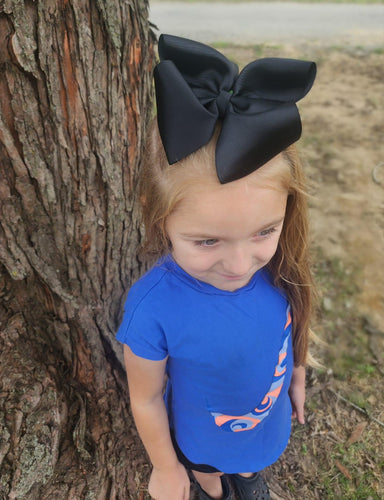 Black ribbon bows