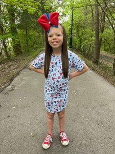 USA- Patriotic ribbon bows