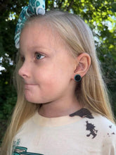 Load image into Gallery viewer, Bible- Turquoise &amp; black earrings