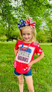 USA- Stars & Stripes puff bows