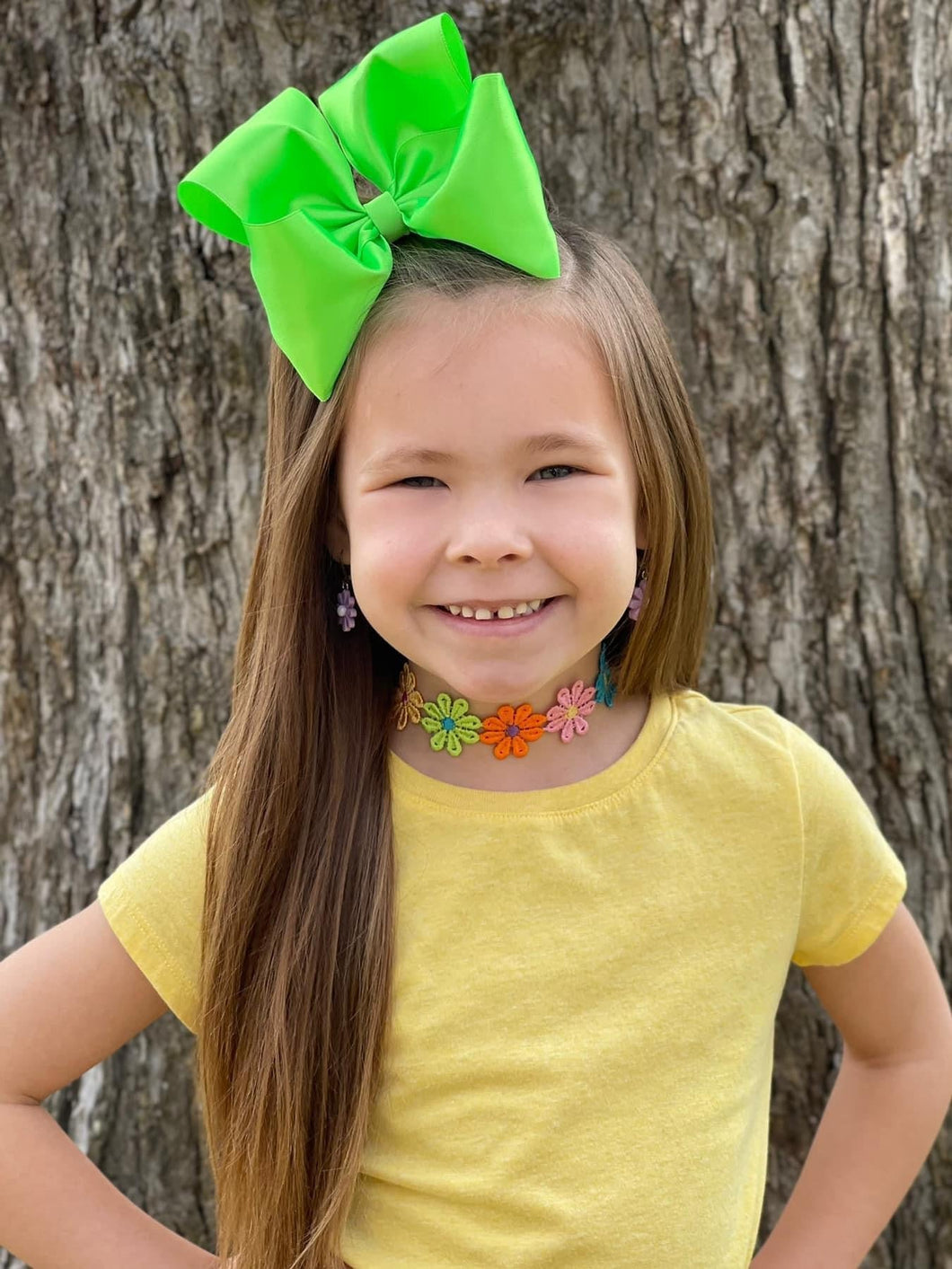 Solid satin ribbon bows