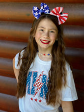 Load image into Gallery viewer, USA- Stars &amp; Stripes puff bows