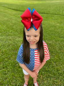 USA- Patriotic ribbon bows