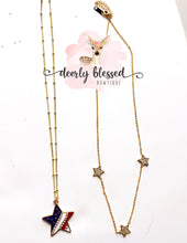 Load image into Gallery viewer, USA- Star necklaces