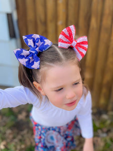 USA- Stars & Stripes puff bows