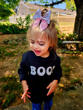 Load image into Gallery viewer, Summerween- Too cute to spook bows (Glitter Glows in the dark)