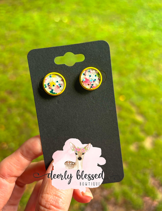 Glitter studs