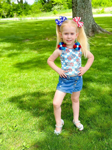 USA- Stars & Stripes puff bows