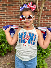 Load image into Gallery viewer, USA- Stars &amp; Stripes puff bows