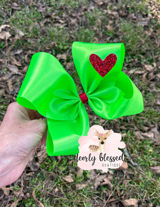 Christmas heart ribbon