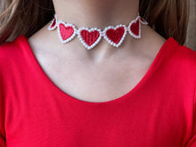 Load image into Gallery viewer, Love- Heart lace choker