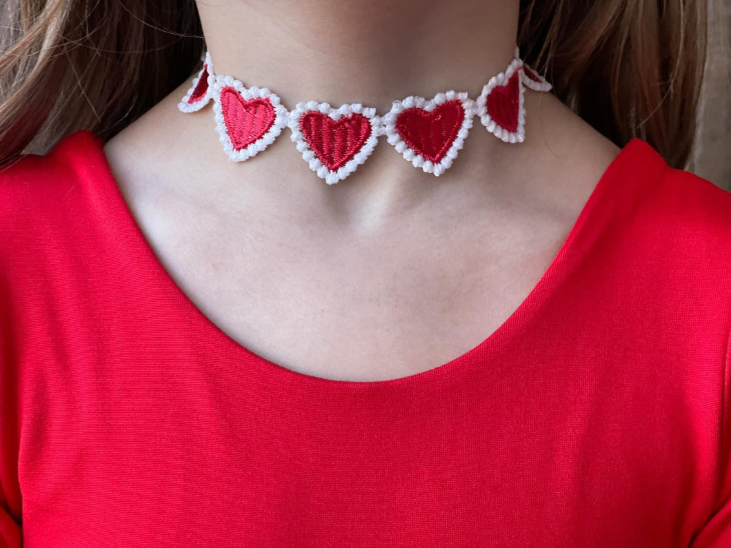 Love- Heart lace choker