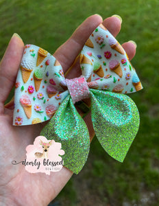 Ice cream sailor bow