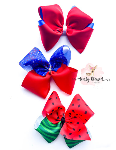 USA- Patriotic ribbon bows
