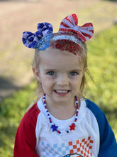 Load image into Gallery viewer, USA- Stars &amp; Stripes puff bows