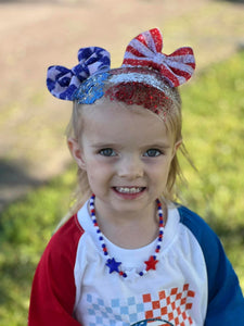 USA- Stars & Stripes puff bows