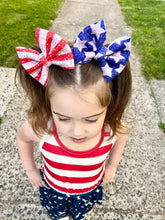 Load image into Gallery viewer, USA- Stars &amp; Stripes puff bows