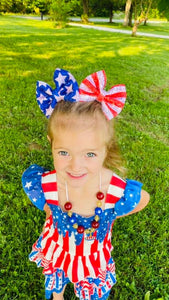 USA- Stars & Stripes puff bows