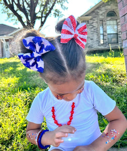 USA- Stars & Stripes puff bows