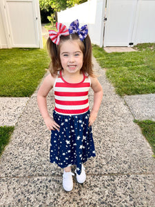 USA- Stars & Stripes puff bows