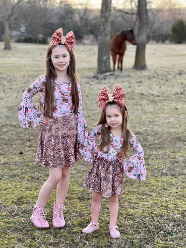 Deerly Blessed- Fawn spots puff bows